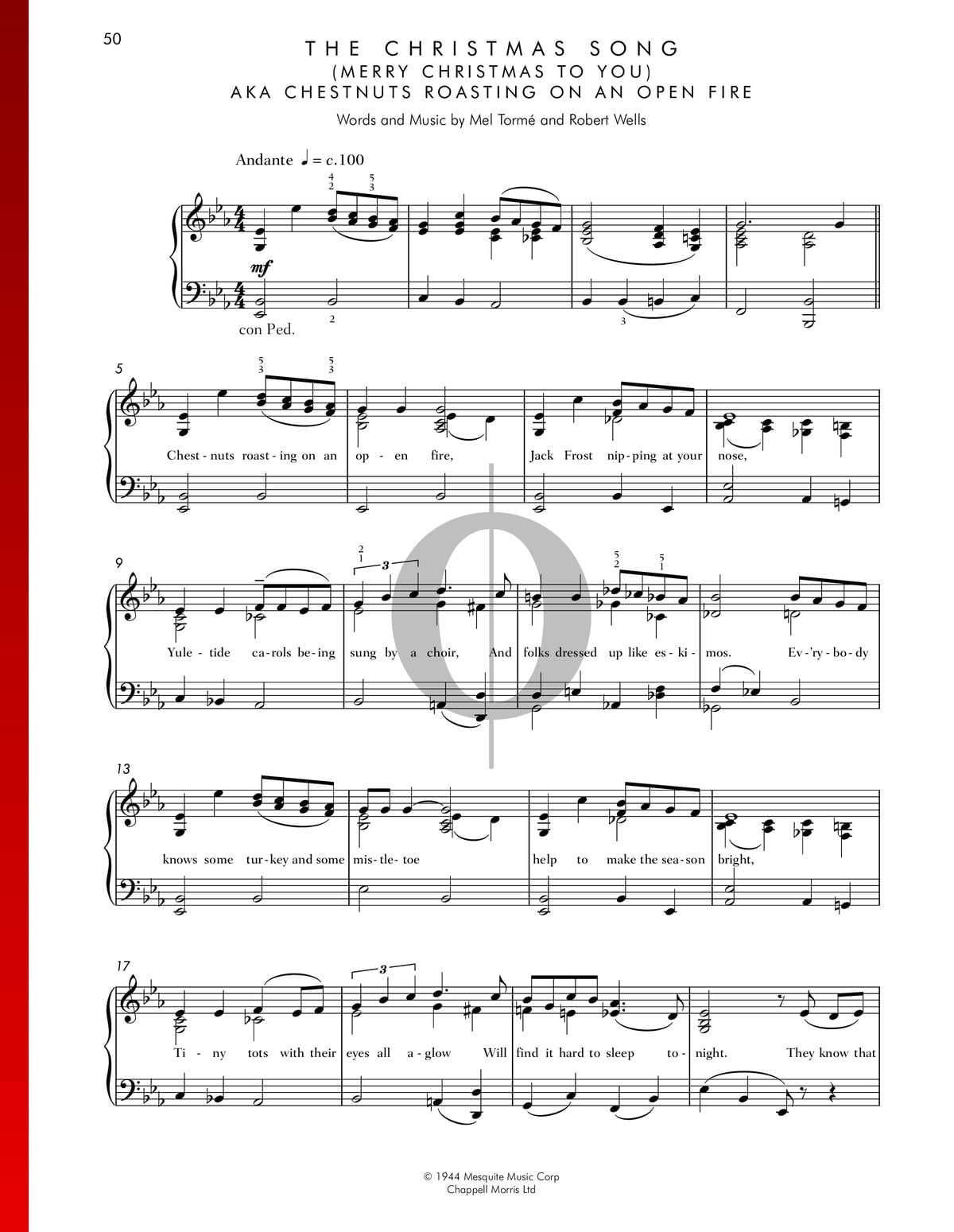 The Christmas Song Sheet Music (Piano, Voice) - PDF Download & Streaming - OKTAV